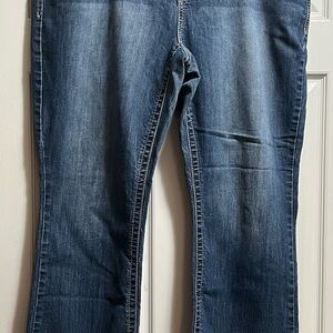 Maurices Blue Boot Cut Jeans with Subtle Fading